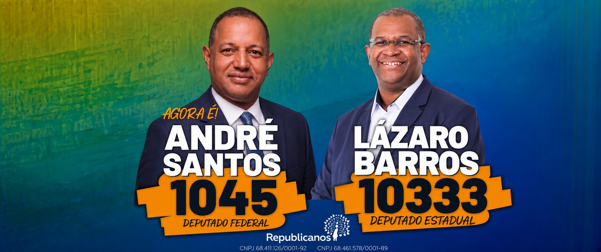 Capa para Facebook com André Santos 1045 e Lázaro Barros 10333